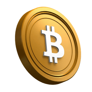 Bitcoin BTC-mynt plassert i vinkel som visuelt element i hero-seksjonen