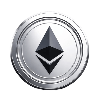 Grafisk flytende element med Ethereum ETH kryptovaluta-mynt